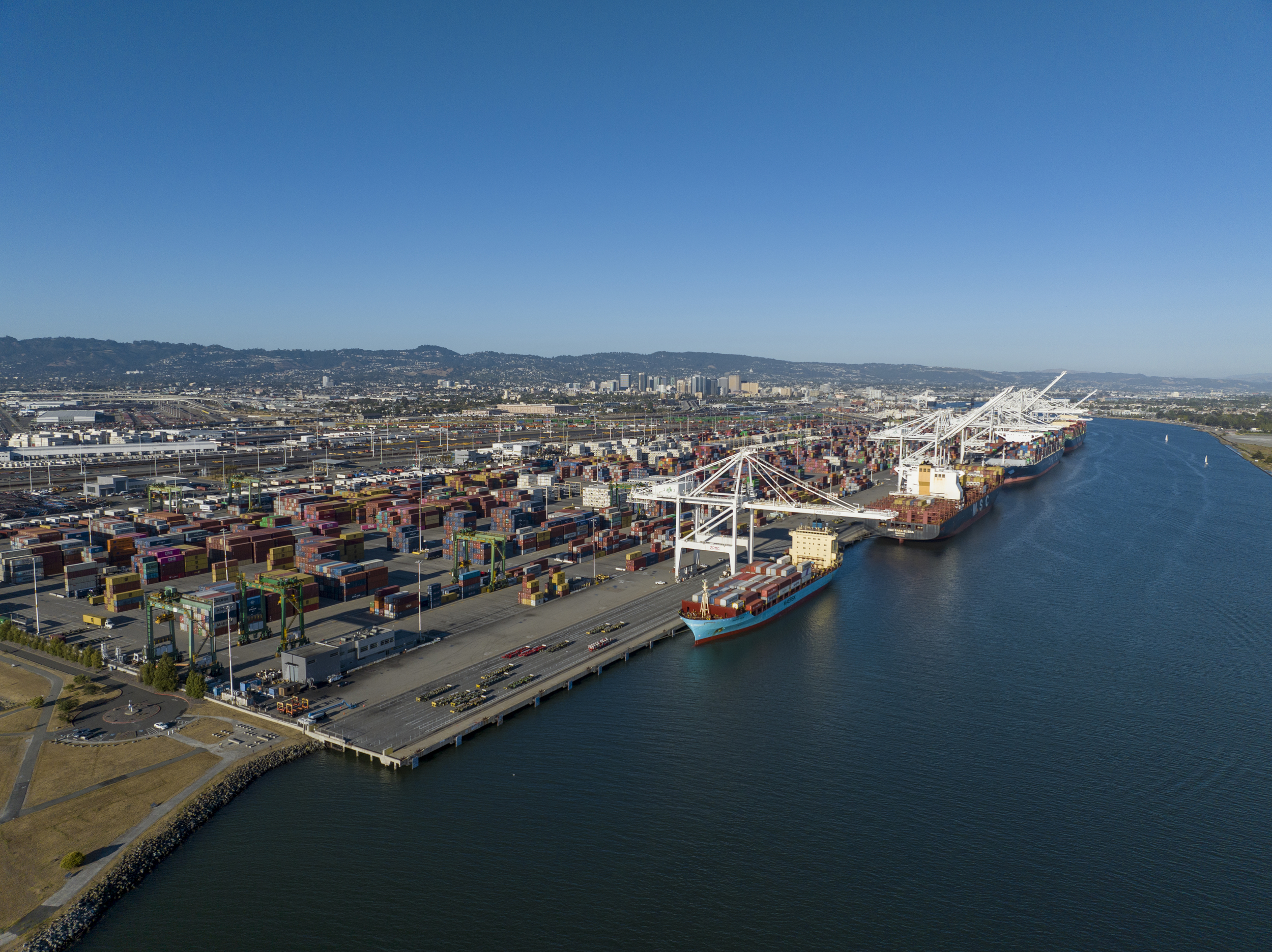 Aerial View of the Port of Oakland