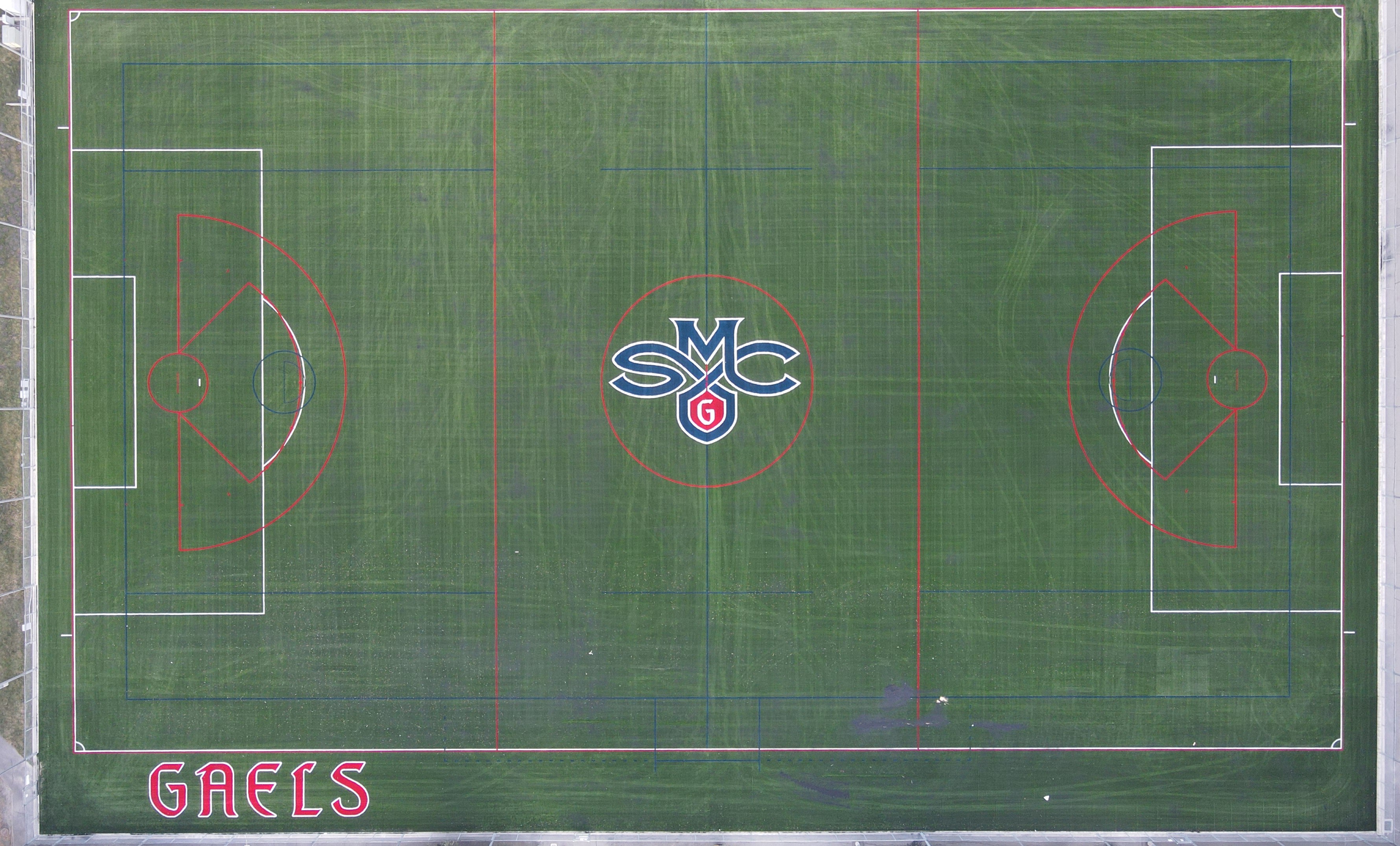 Overhead view of new recreation field