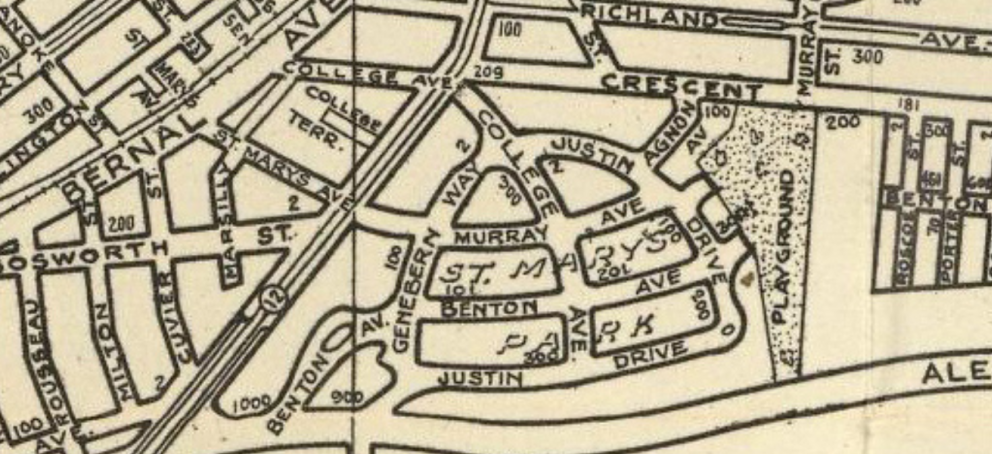 image of a map of SMC's original location in San Francisco