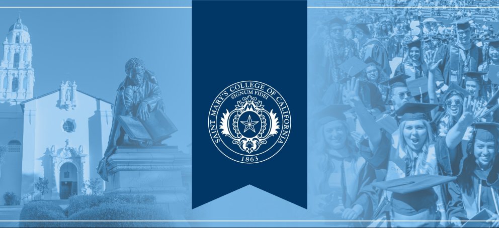 banner with blue insignia