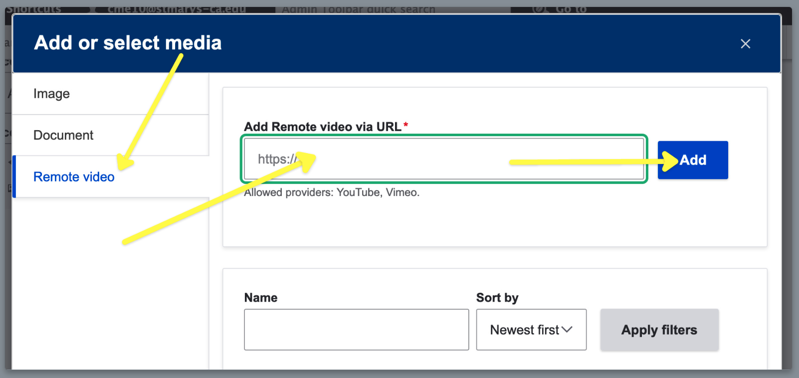 remote video add