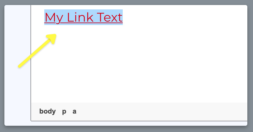 linked text