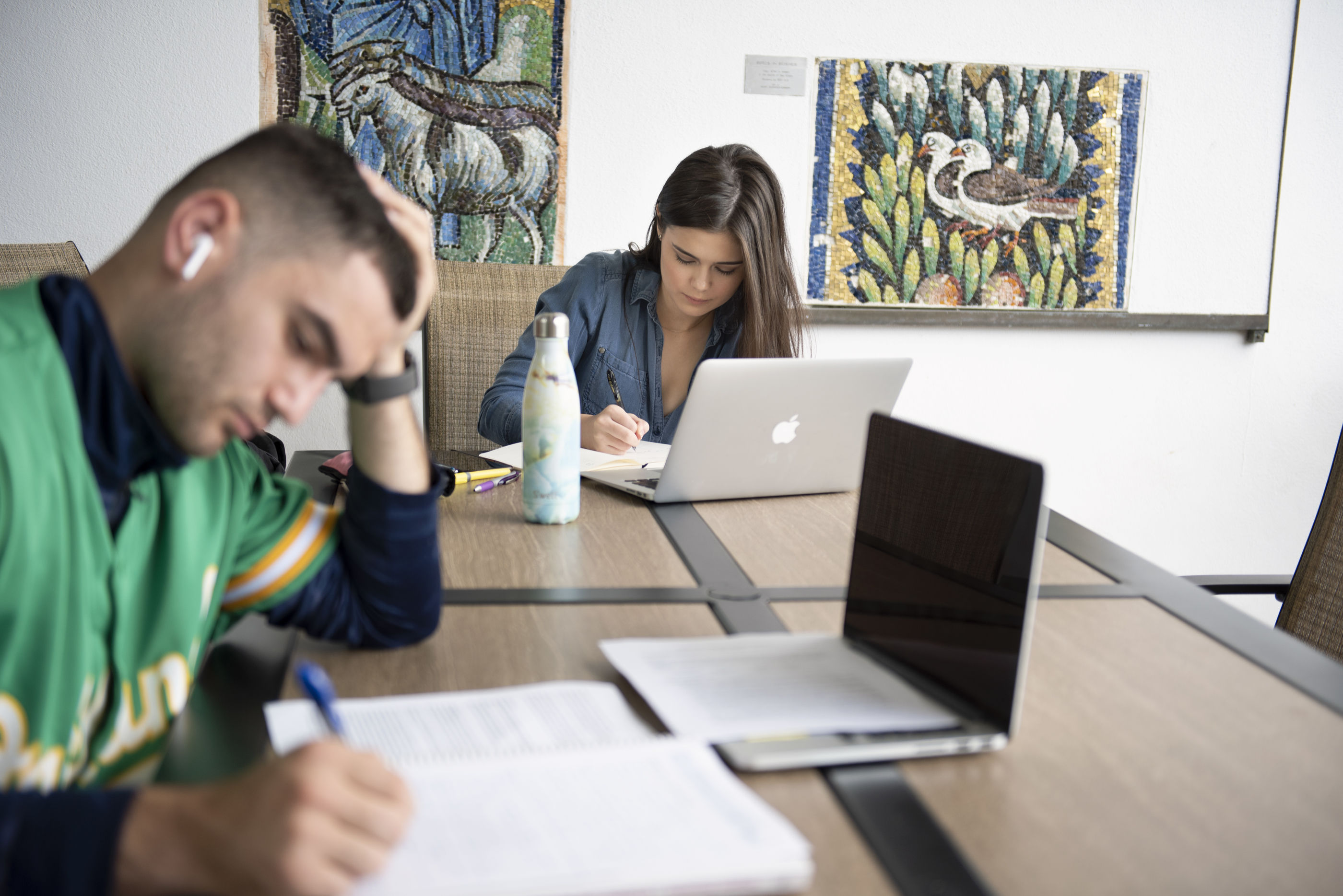 students studying