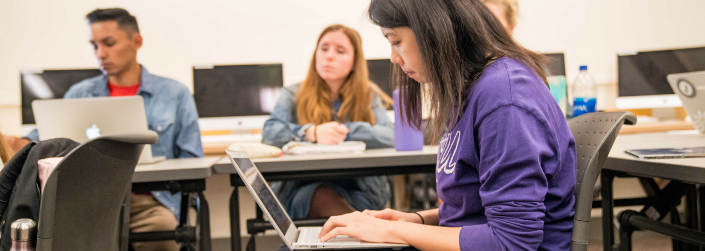 Student on laptop