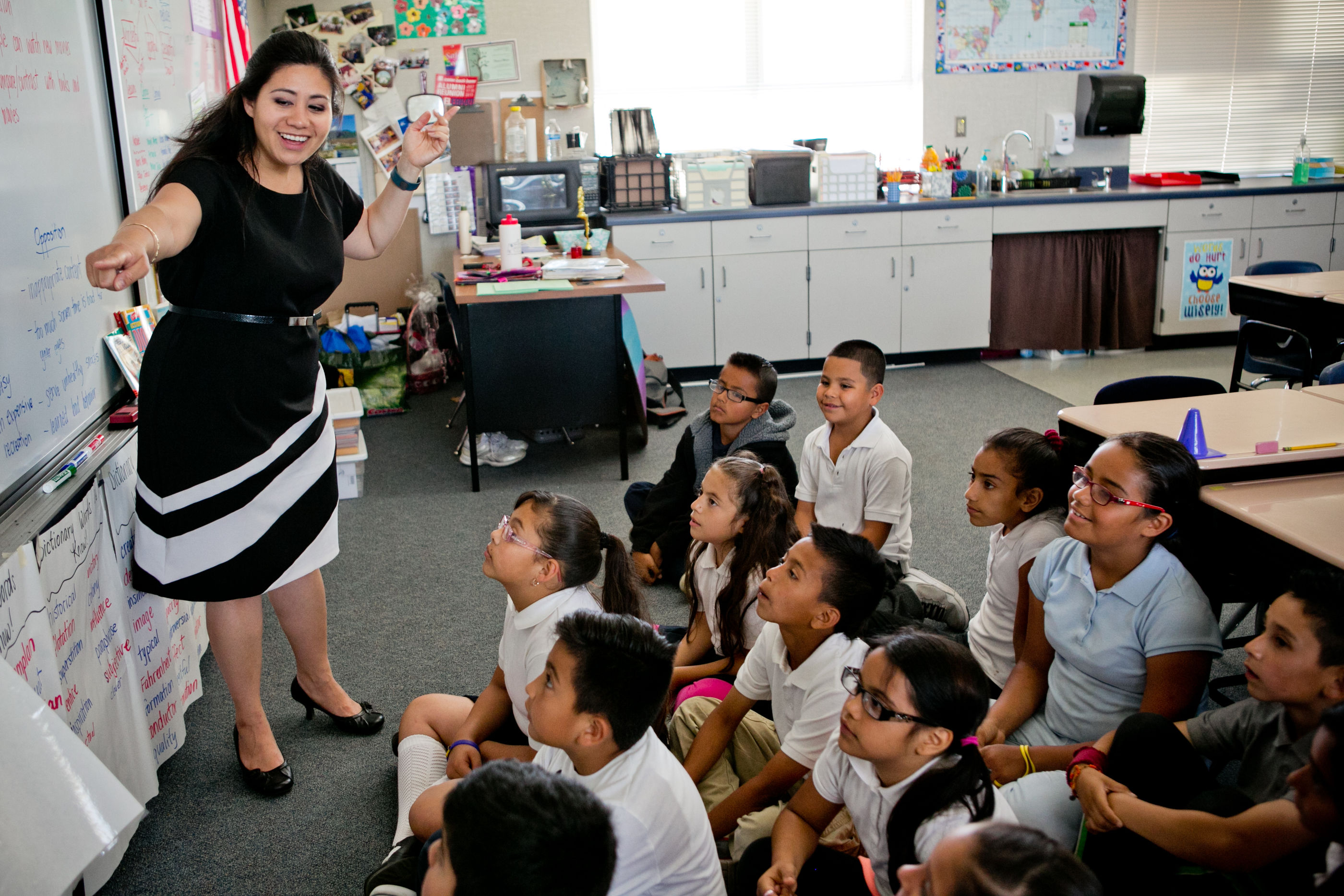 A KSOE graduate teaching her class