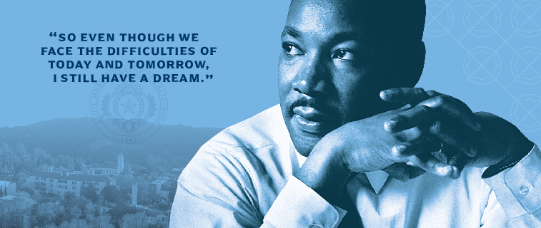A banner image of Dr. Martin Luther King, Jr.