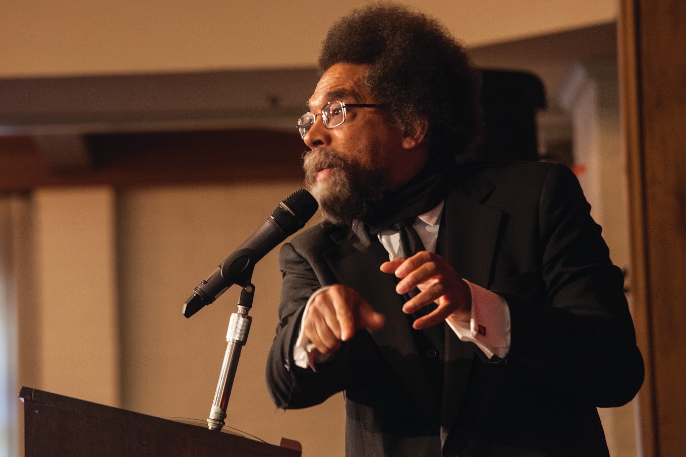 Dr. Cornel West delivers the keynote address at Saint Mary's Leadership & Social Justice Conference