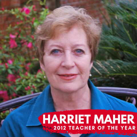 Harriet Maher; 2012 teacher of the year