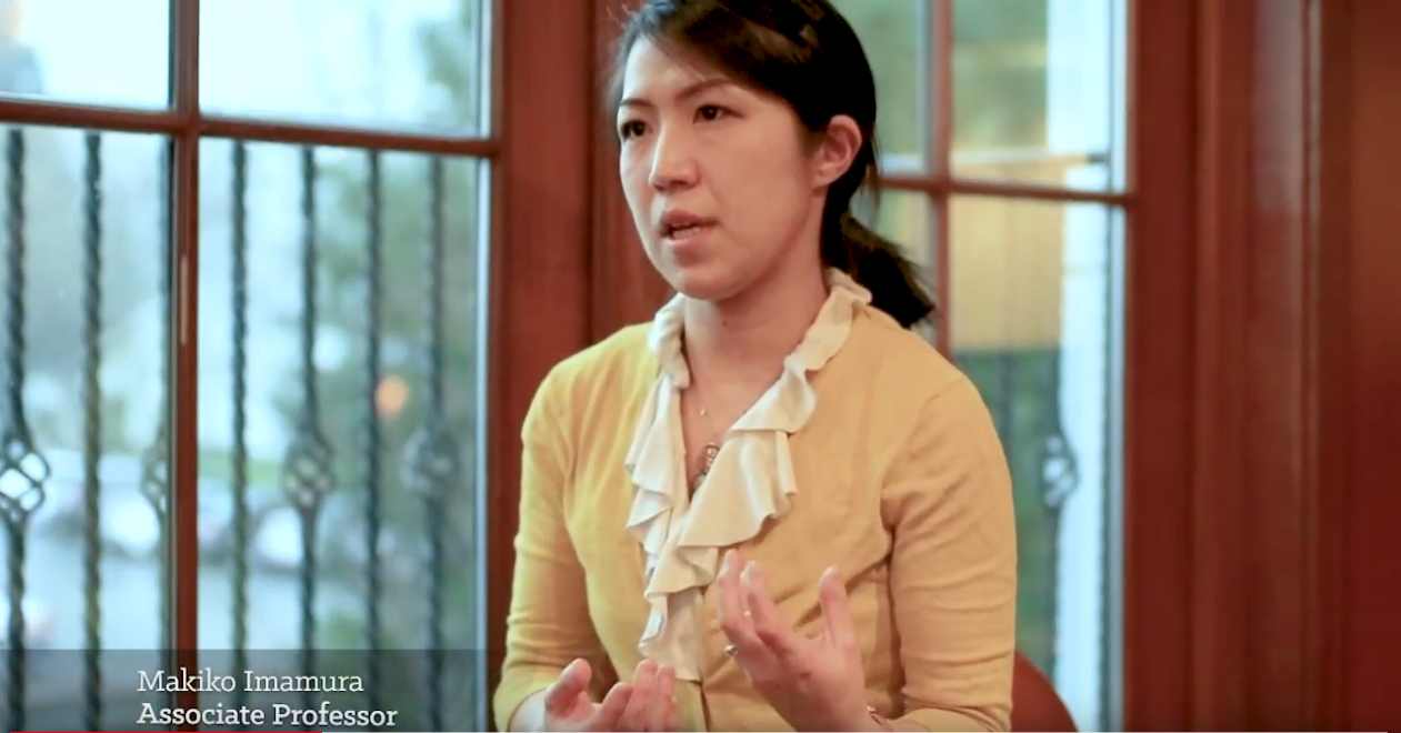 Professor Makiko Imamura talking about intercultural communication