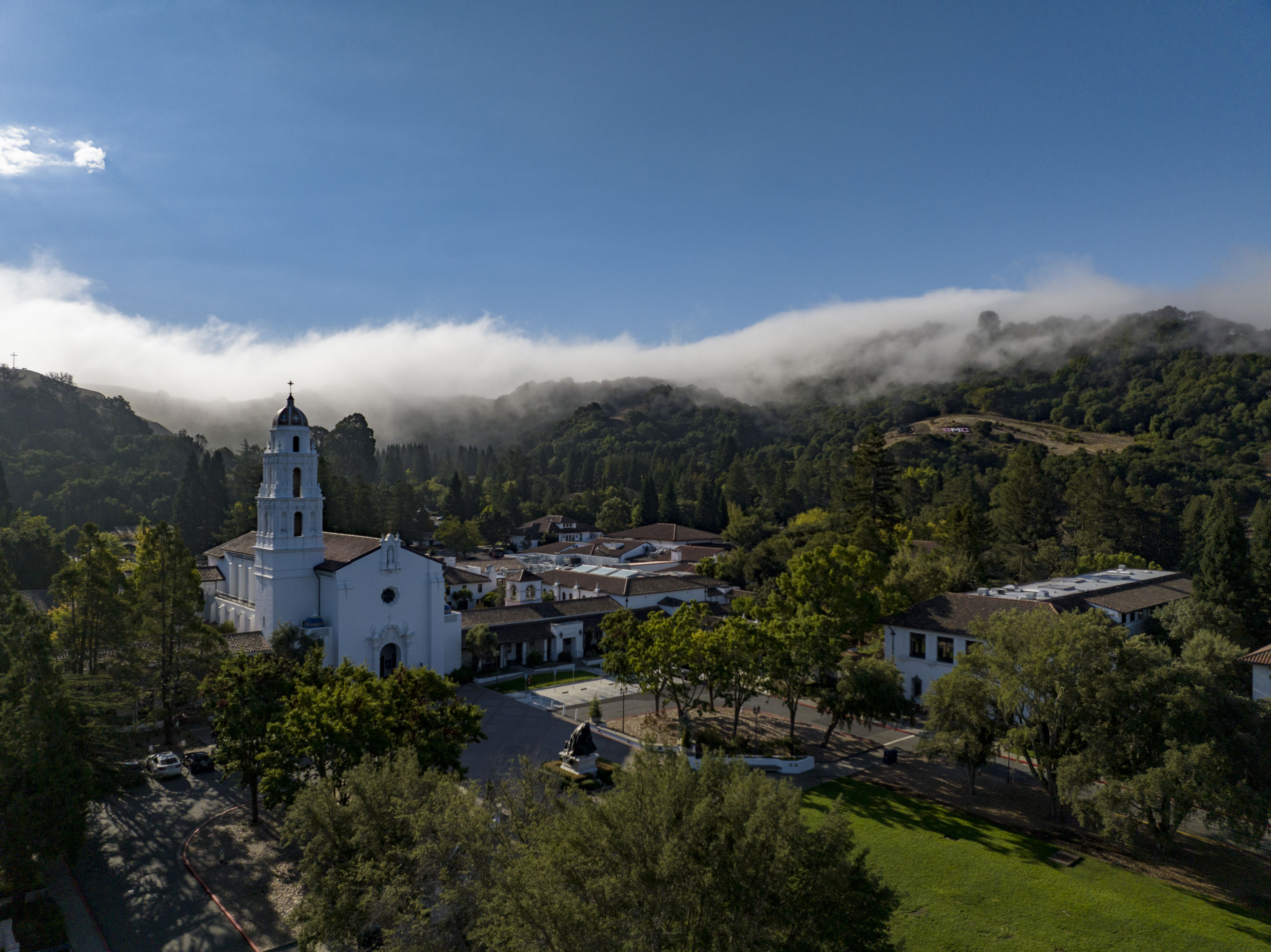 Aerial with mist