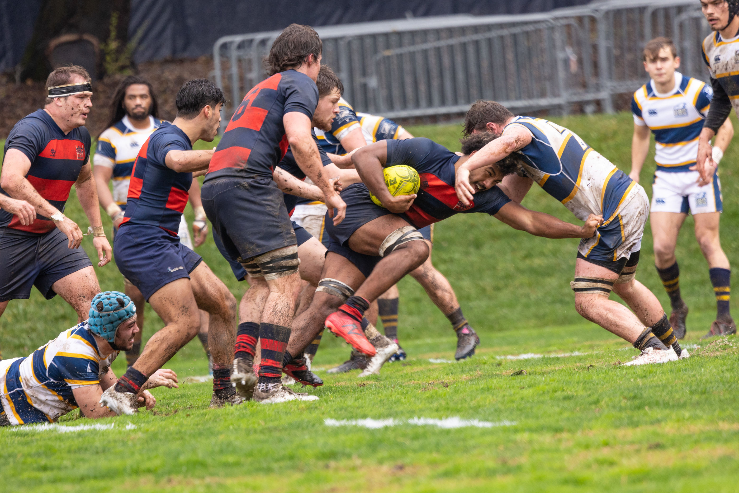 Rugby Player running with the ball