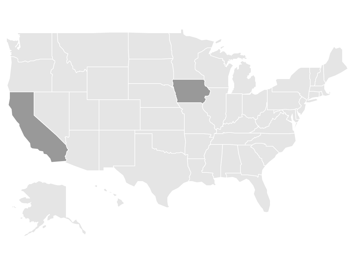 greyscale map of the US
