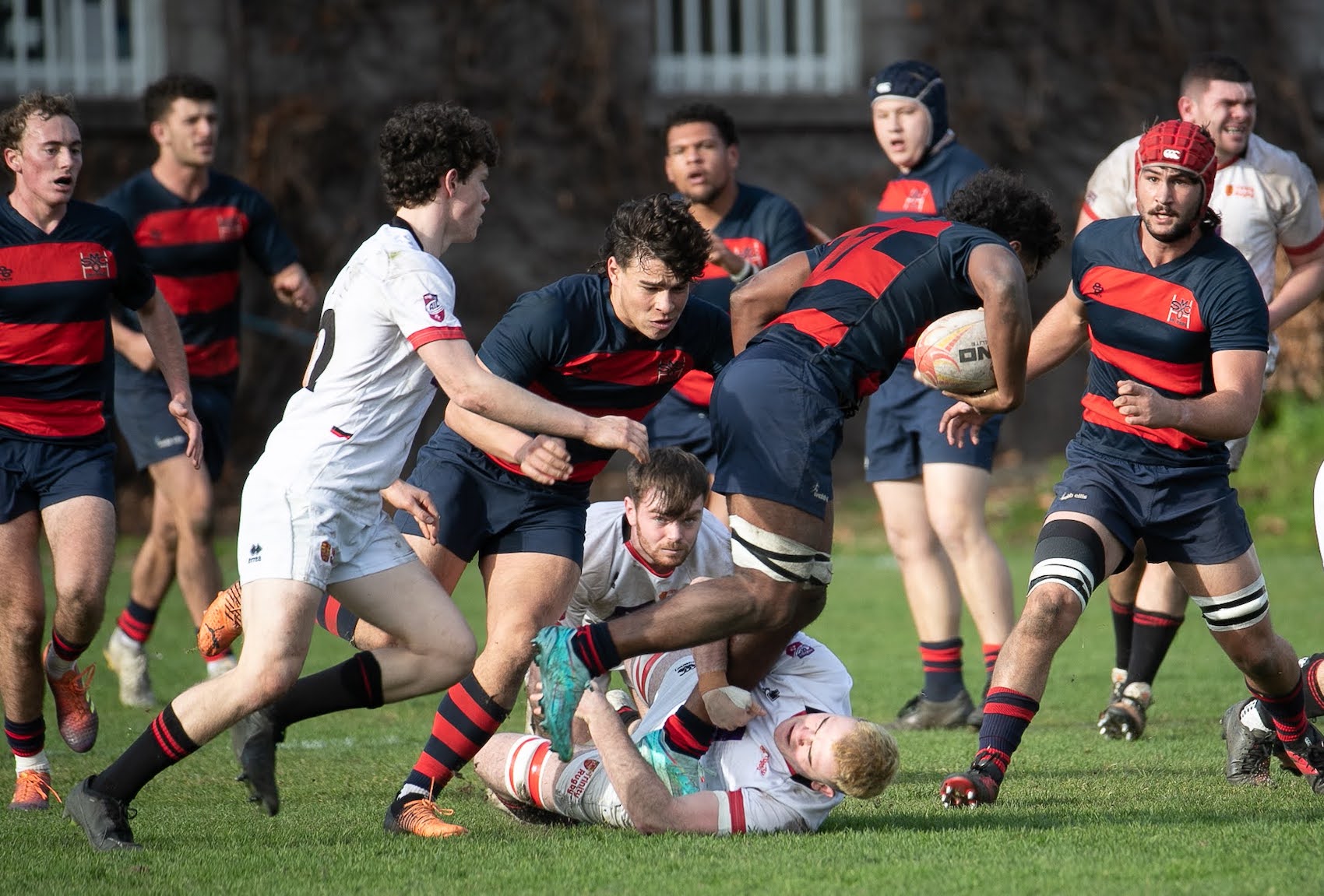 SMC Rugby Players against Trinity College Dublin in February 2023