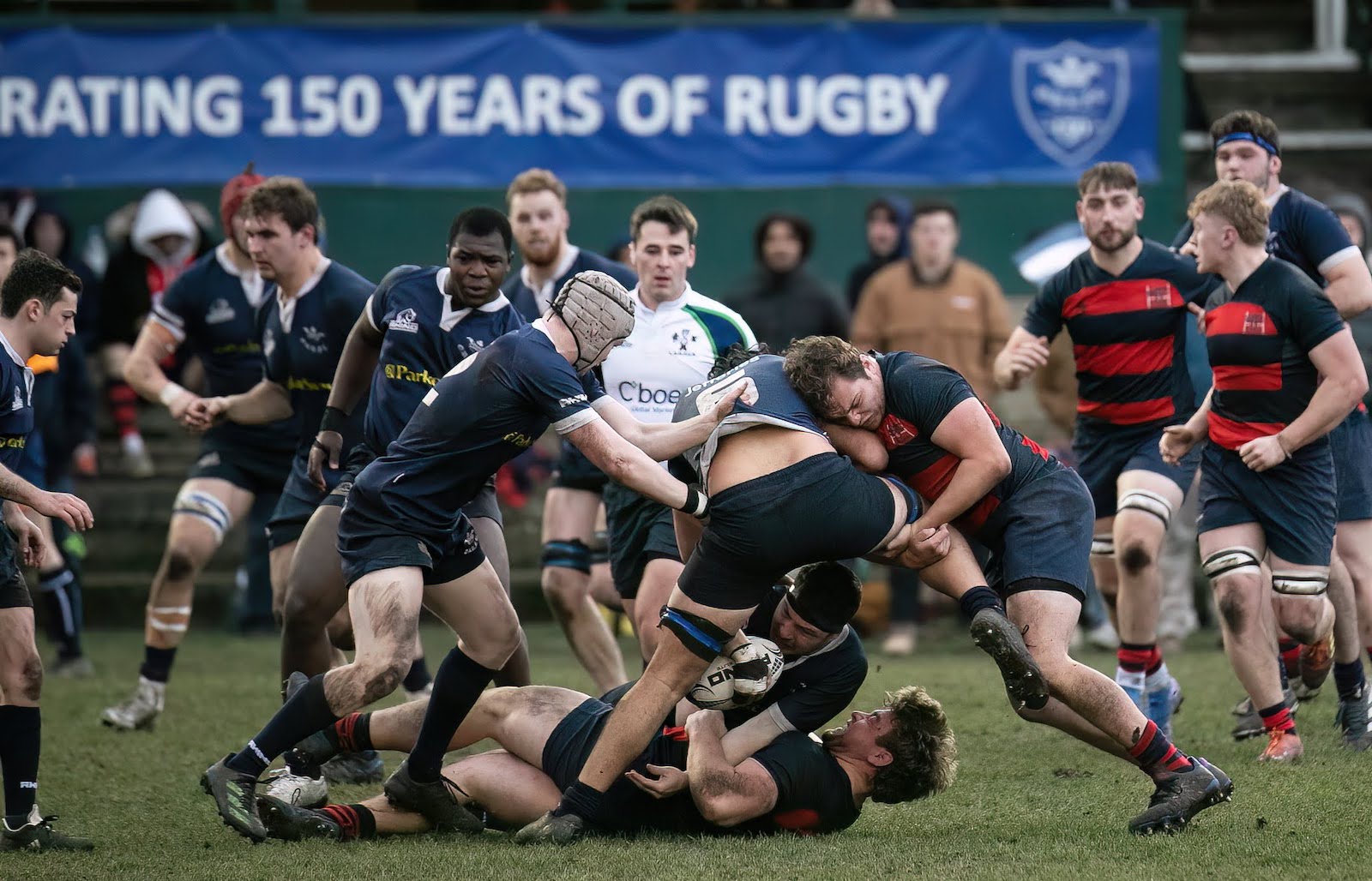 SMC Rugby playing against Oxford University in February 2023