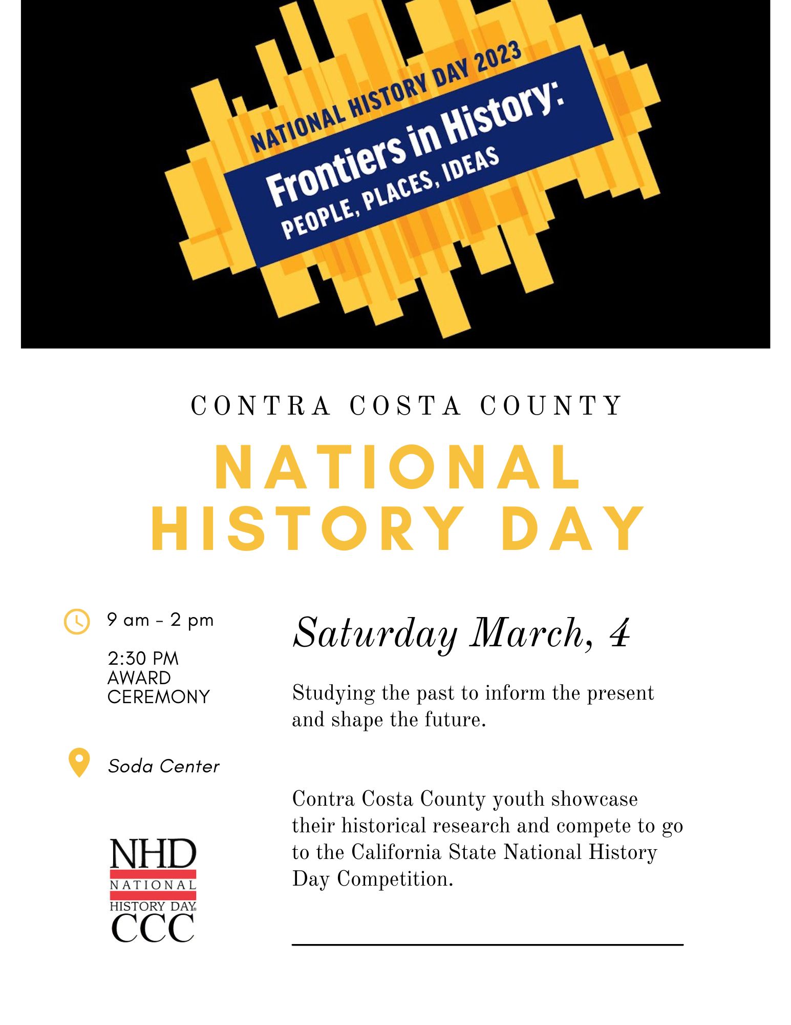 flyer for national history day 2023