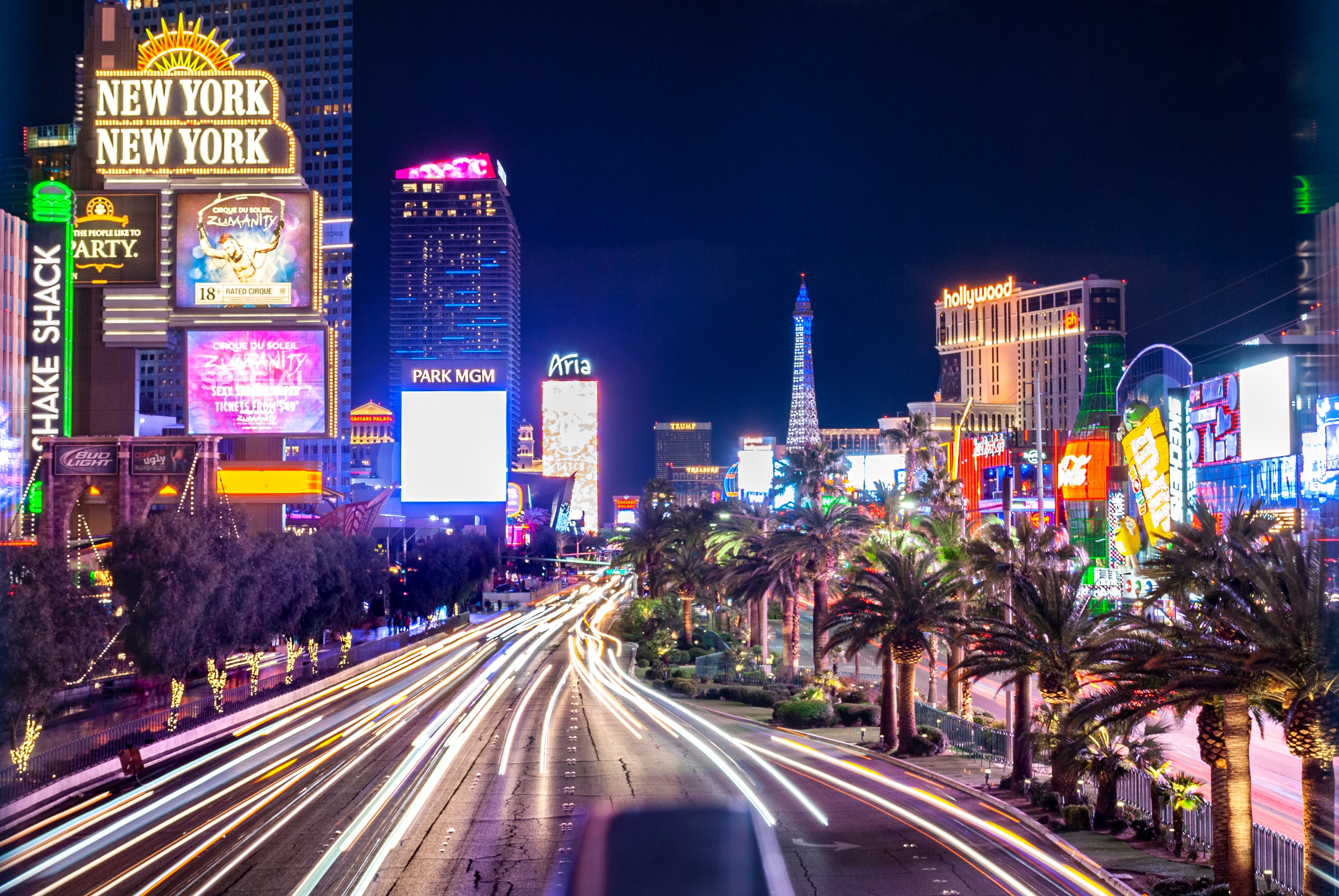 The Las Vegas Strip at night