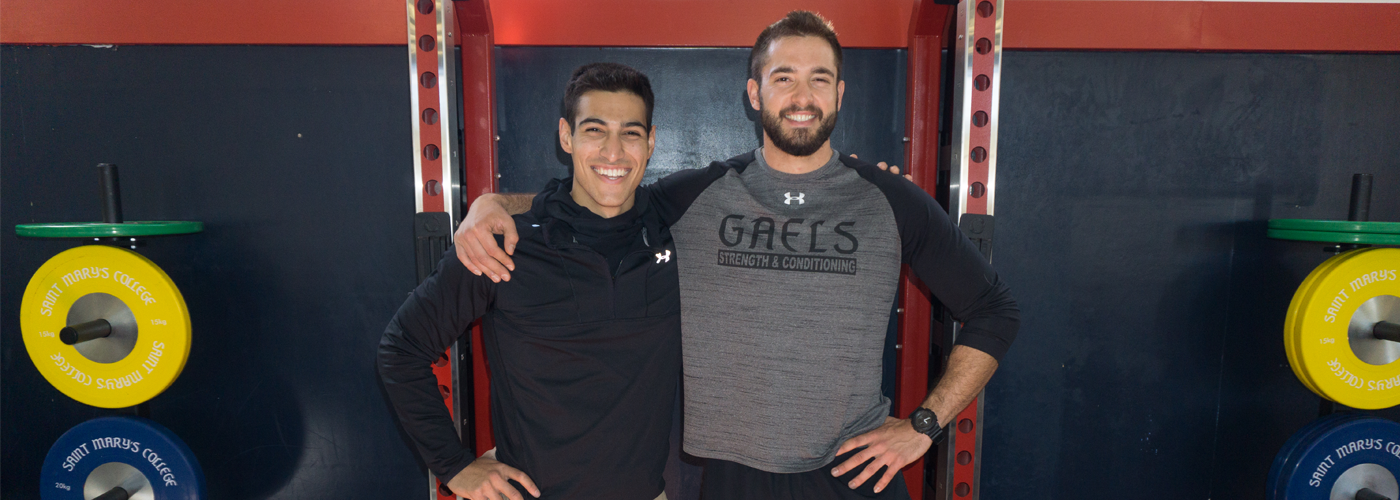 Max Bayer MA '17 and Roberto Arellano BA '18