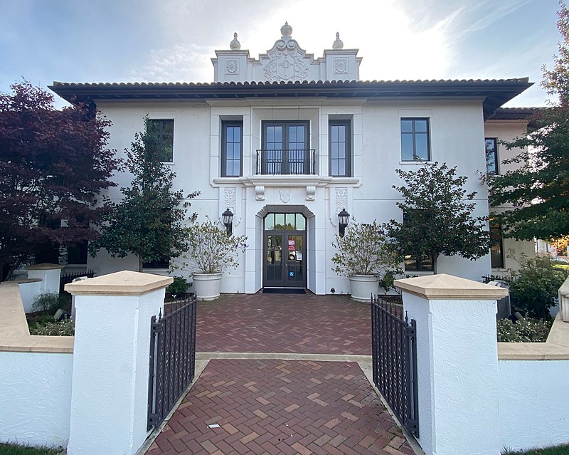 Center facing image of the entrance to Filippi Academic Hall