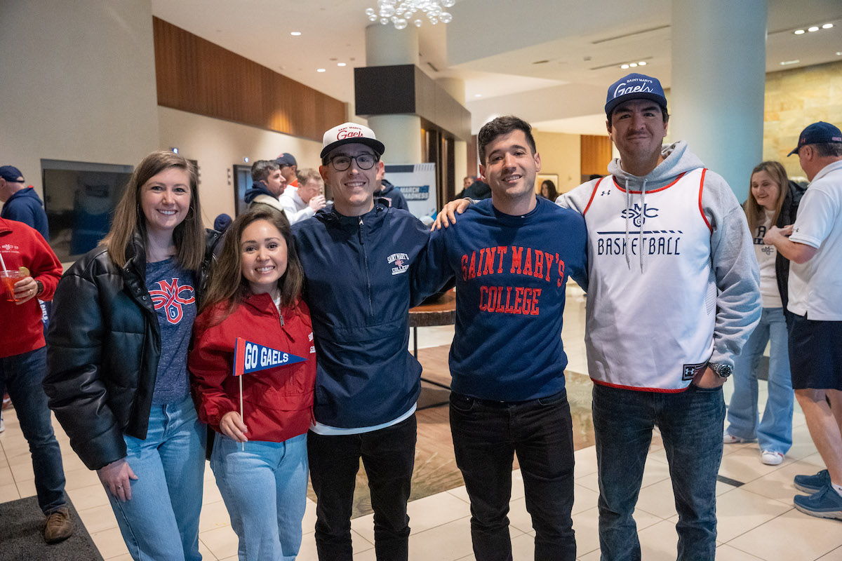 Five alumni wear Saint Mary's gear
