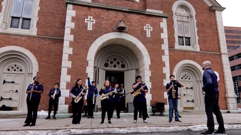 Saint Mary's band in Albany, New York in March 2023