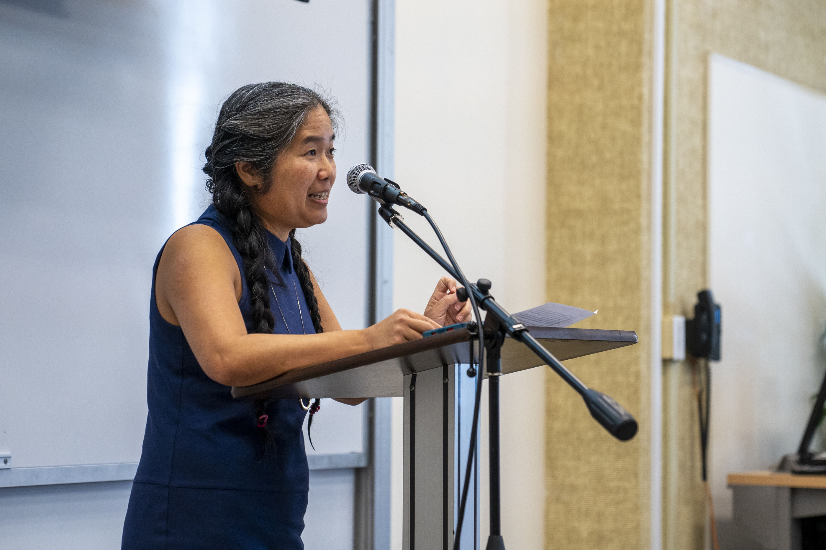 Vanessa Hua giving her craft talk