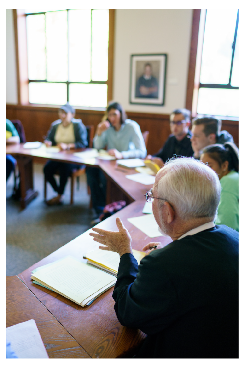 Br. Kenneth Cardwell leads a Seminar class