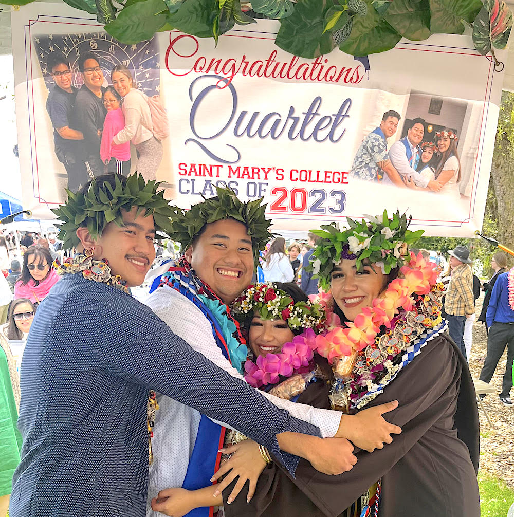 Four students from Guam at Commencement 2023