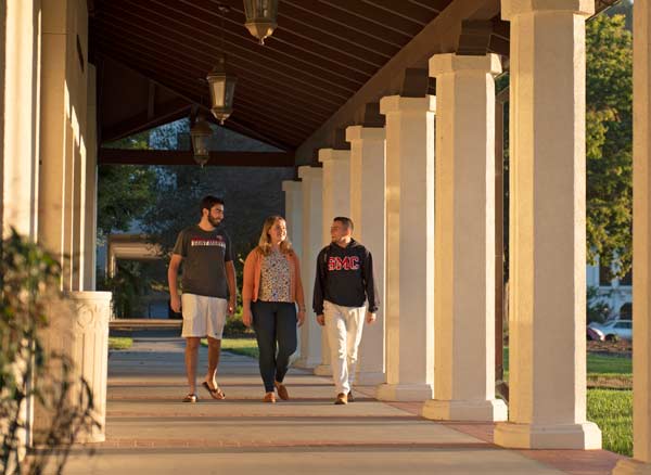 Students walking on Saint Mary's College Campus
