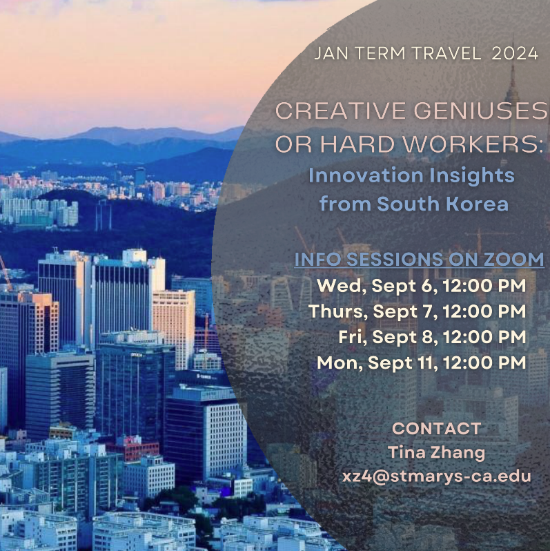 South Korea Jan Term Info Session Flyer