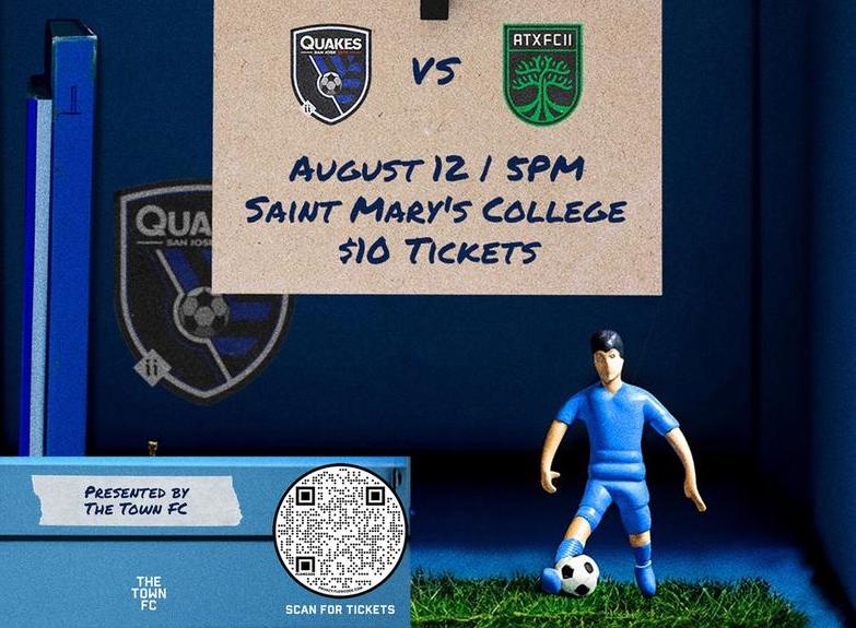 Soccer player and sign for Earthquakes II vs Austin FC II