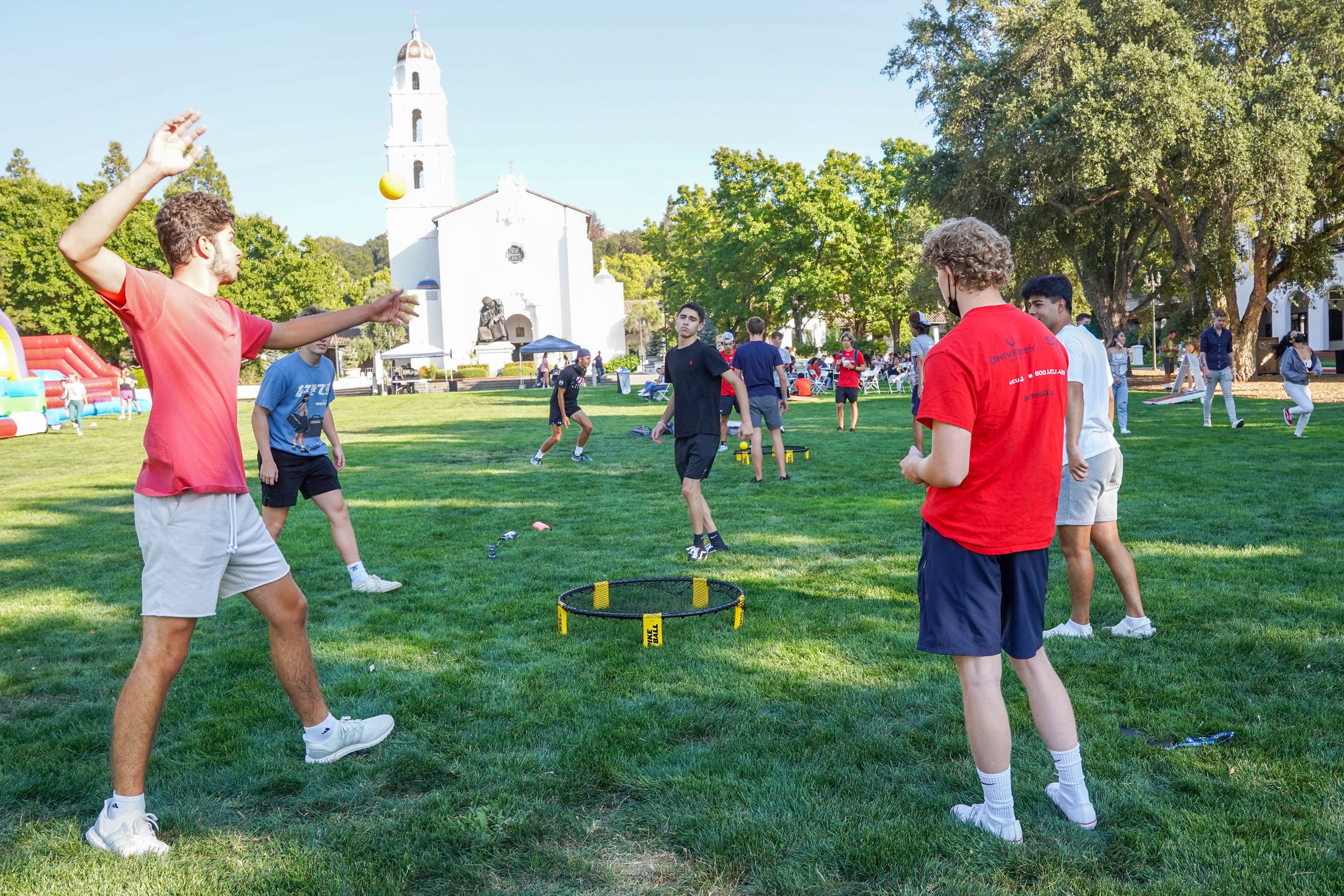 Students on the lawn