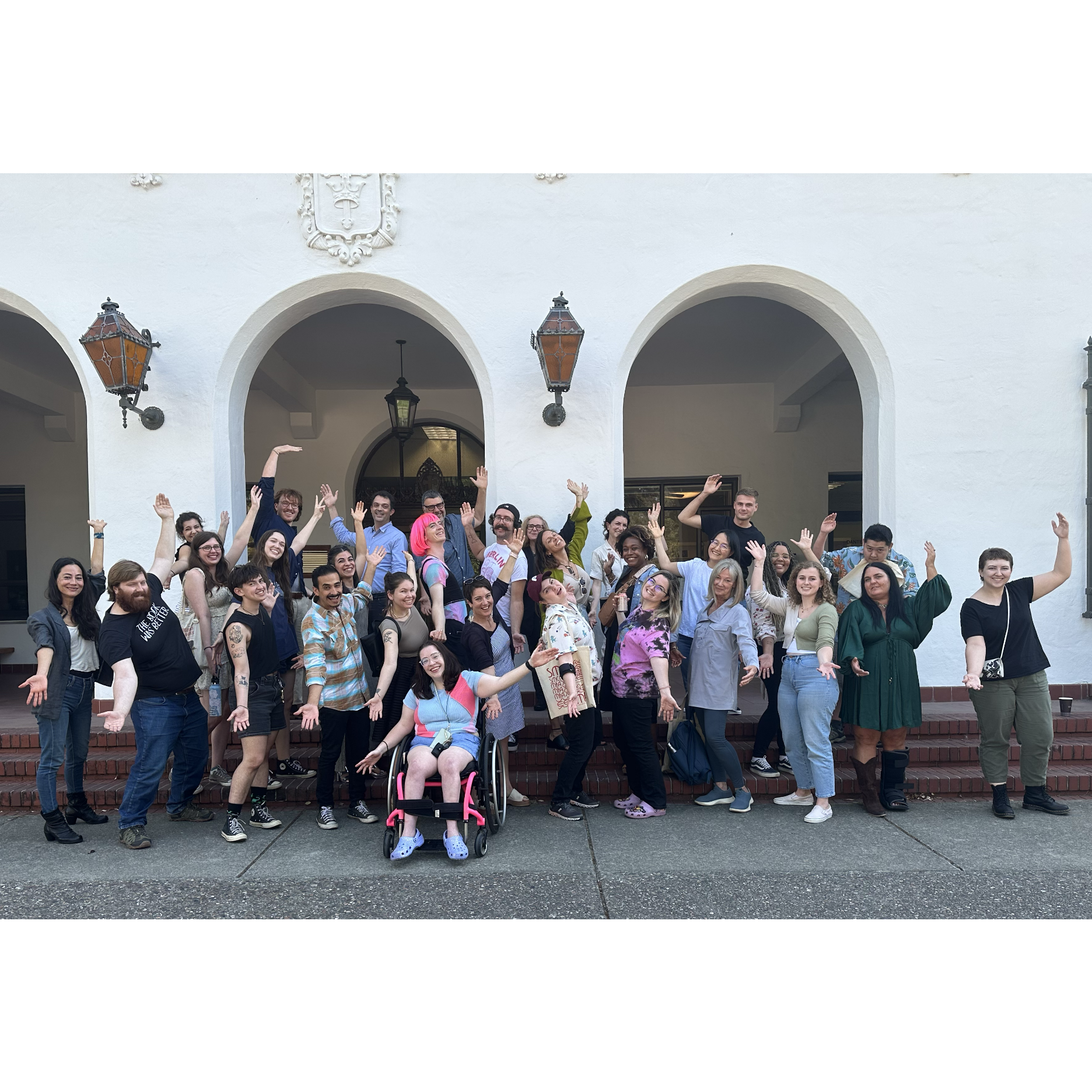 Group photo of our SMC MFA incoming cohort in Fall 2023.