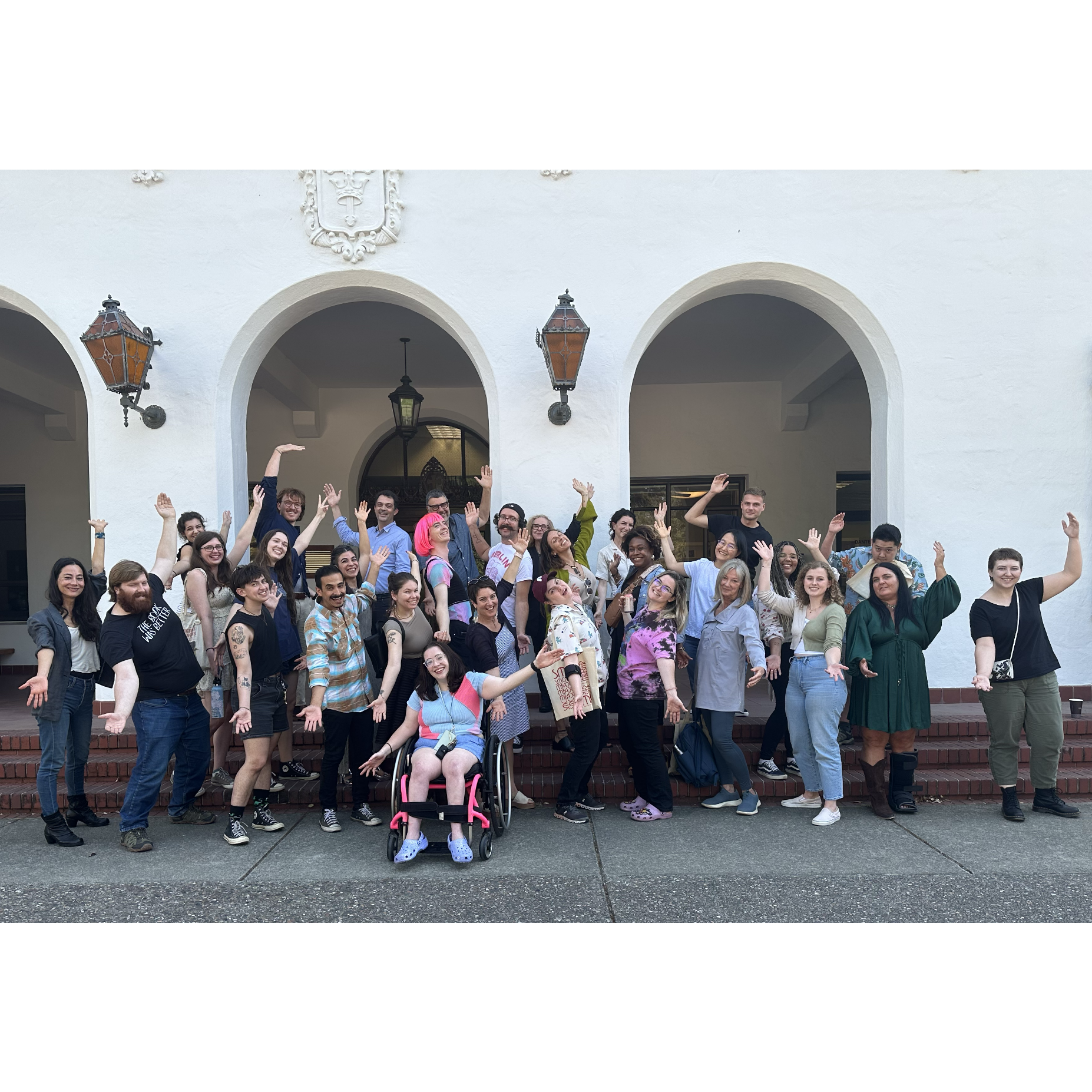 Group photo of our SMC MFA incoming cohort in Fall 2023.