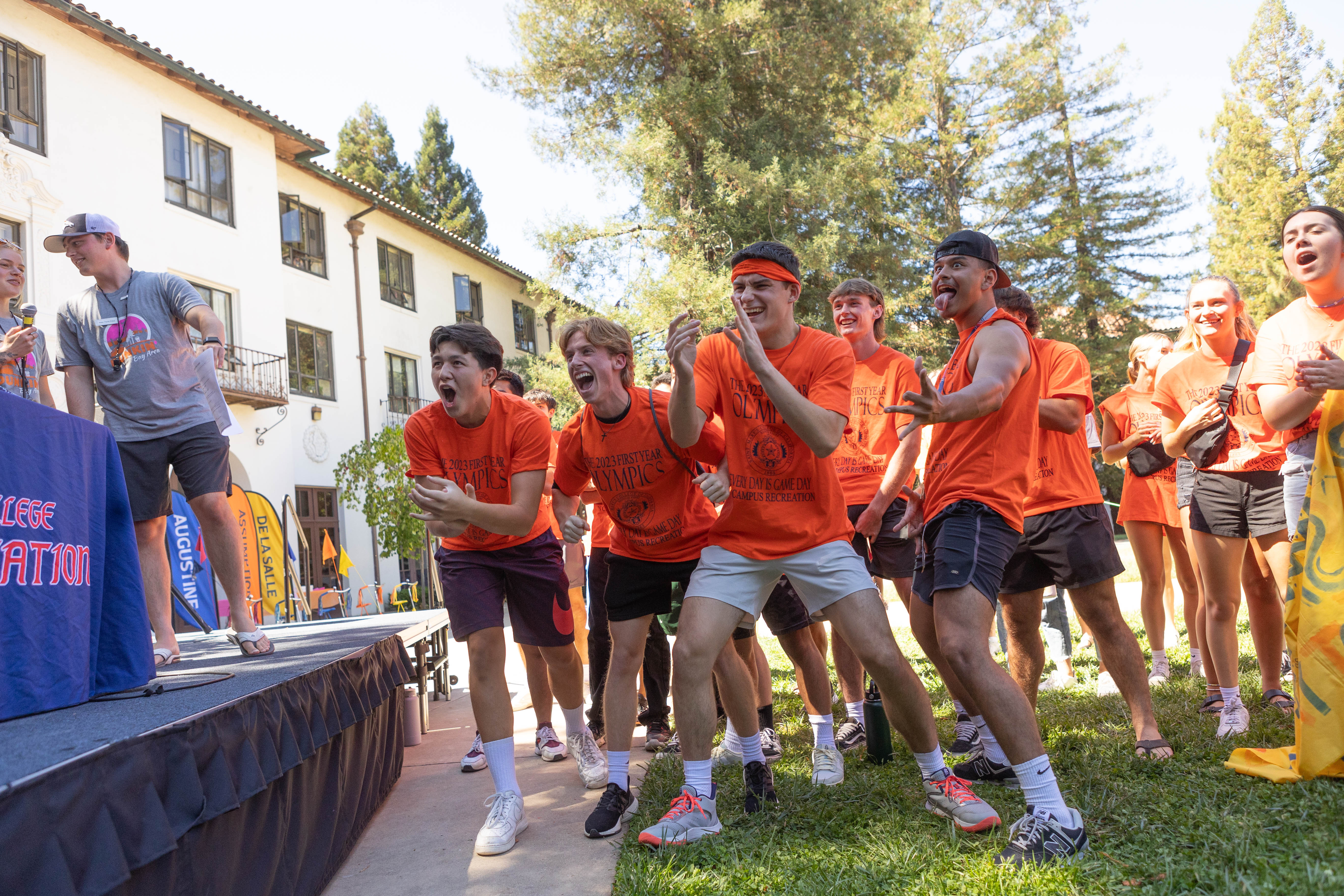 Student showing excitement over games