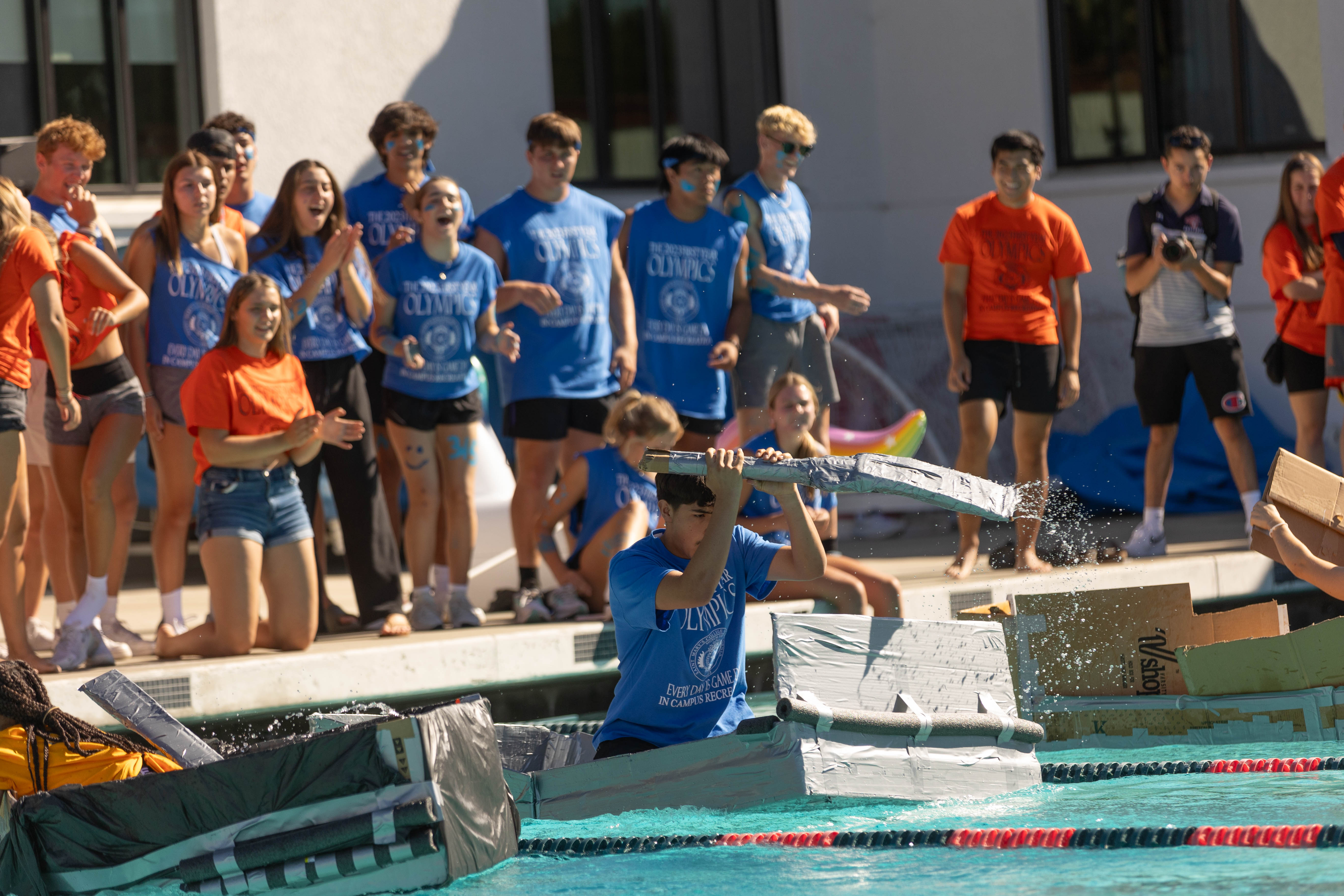 Cardboad canoe race