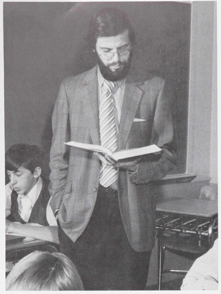 Paul Giurlanda teaching in classroom in 1974