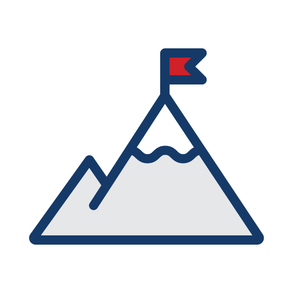 career services leadership mountain icon