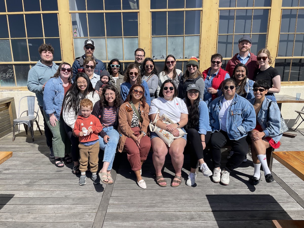 CILSA alumni gather for a group picture at Faction Brewing in Alameda