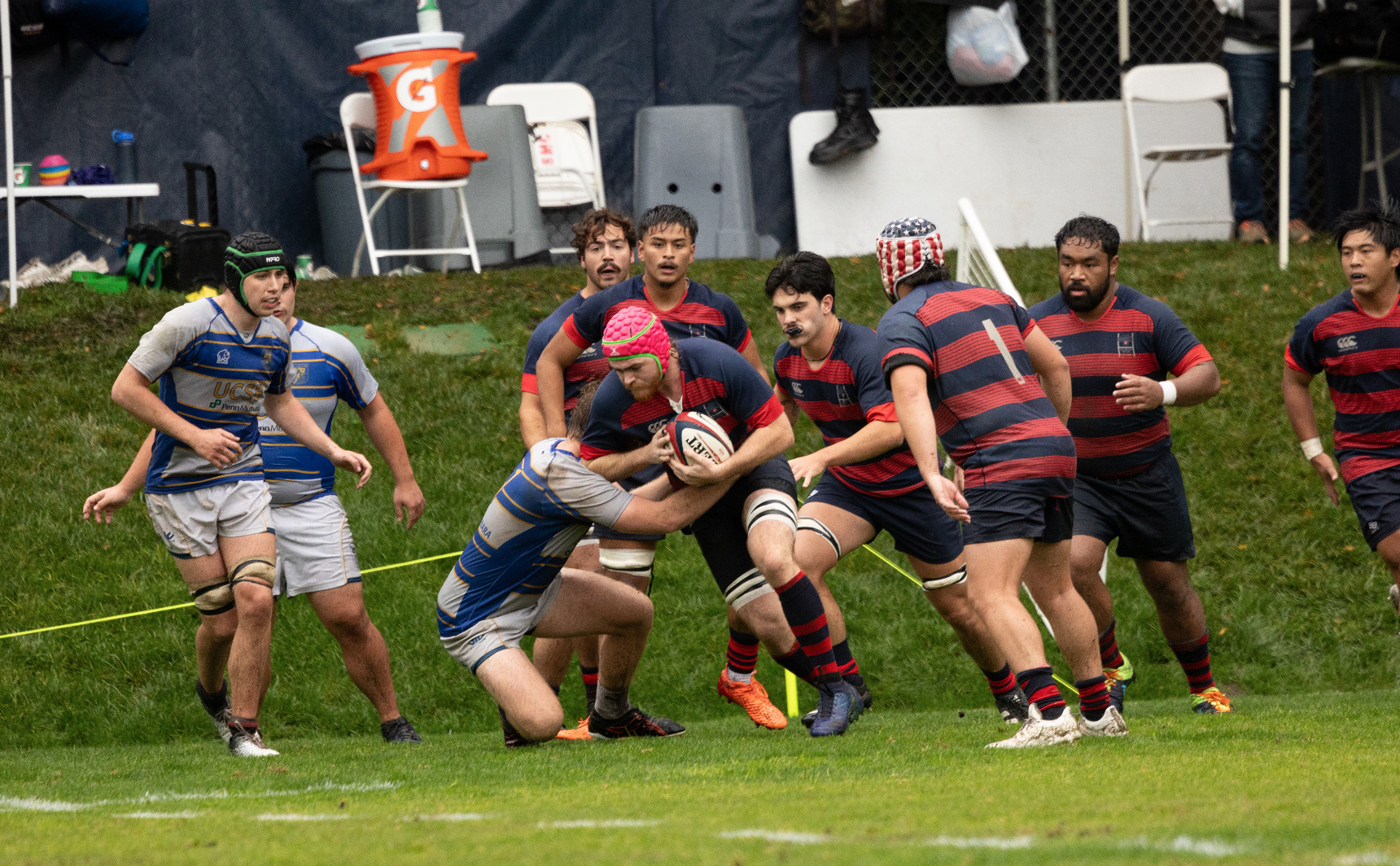 rugby player with the ball