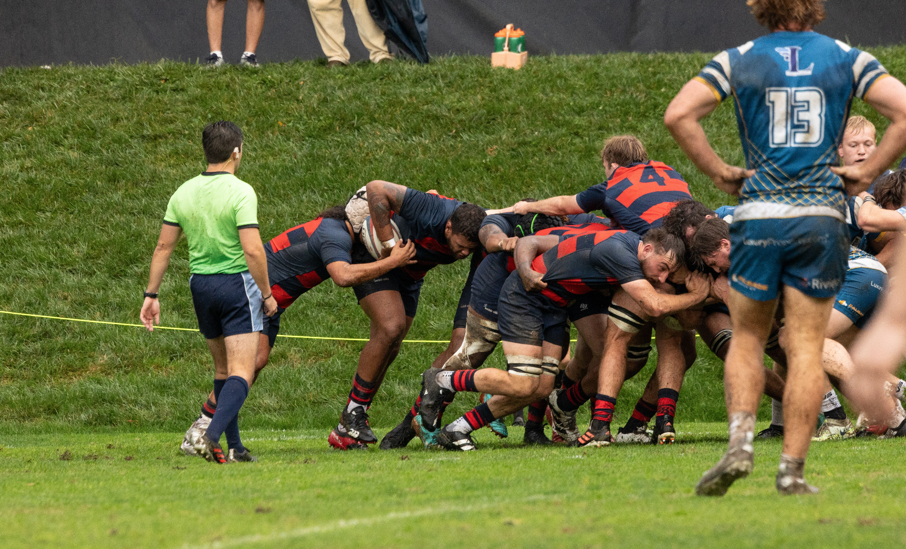 Men's Rugby in the scrum