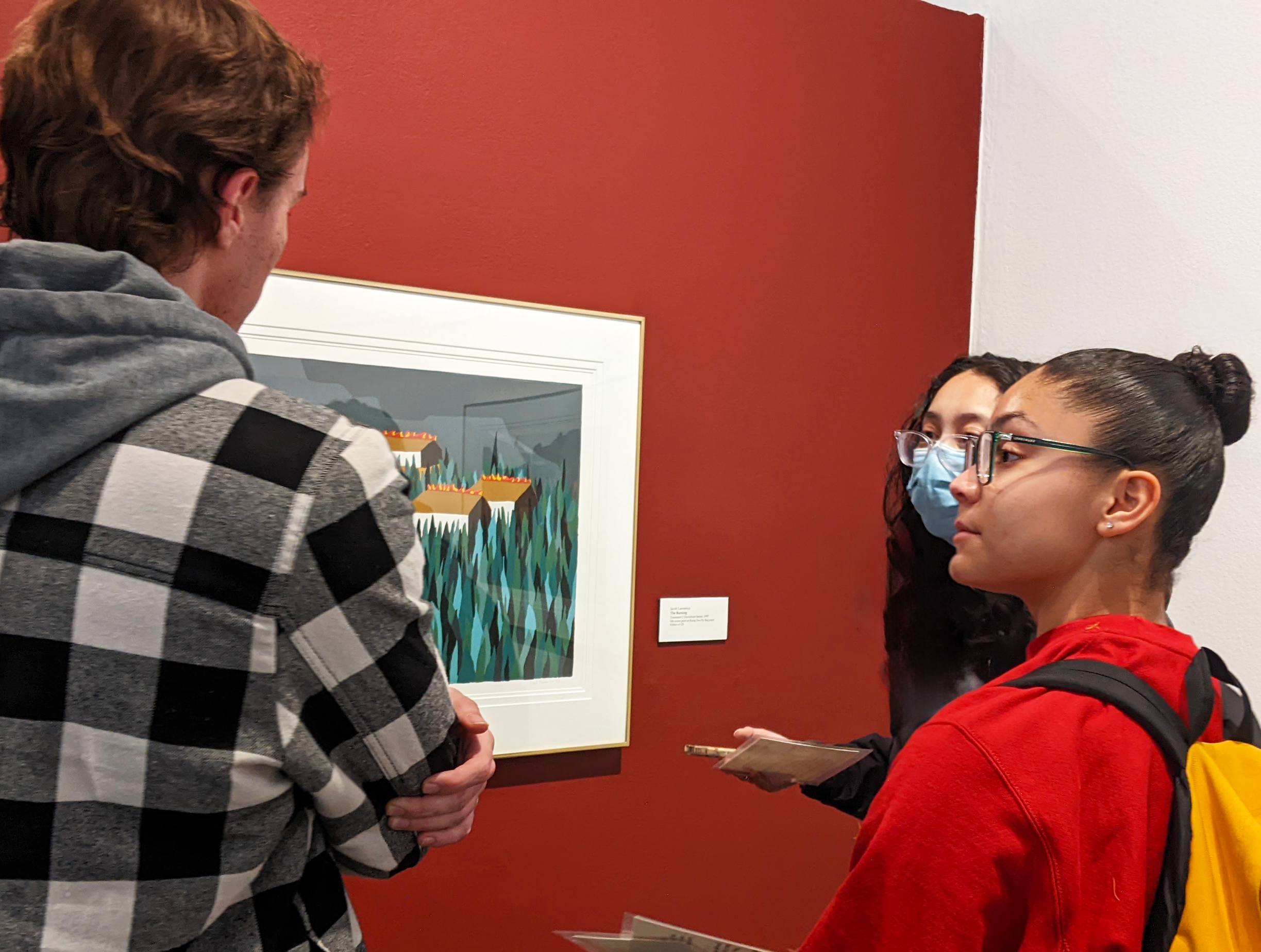 Students in the museum of art