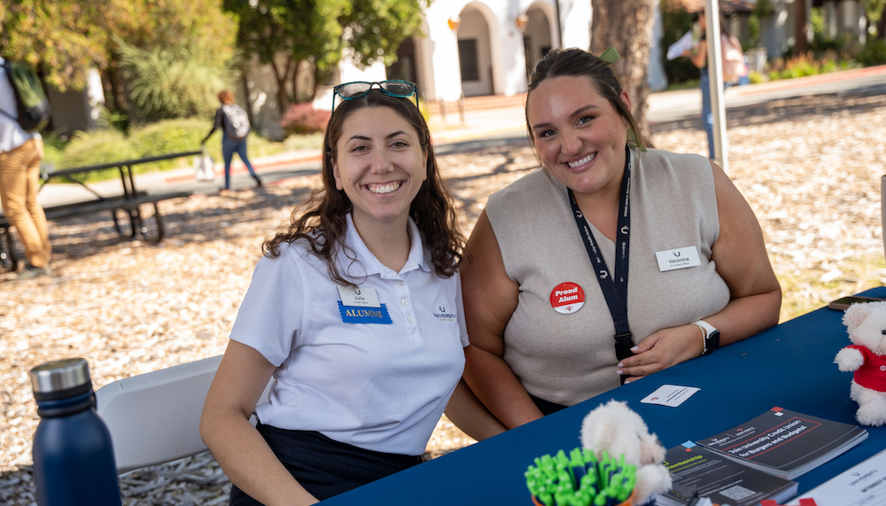 Two representatives of University Credit Union at the Fall 2023 Career Fair