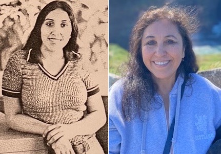 Elizabeth Sandoval '76 Then and Now