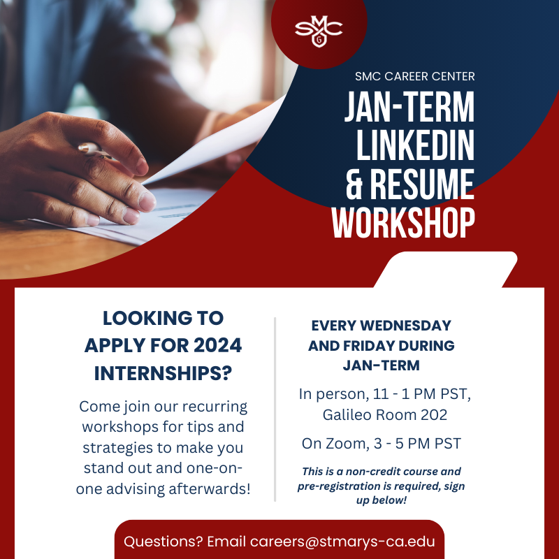 LinkedIn Resume workshop flyer