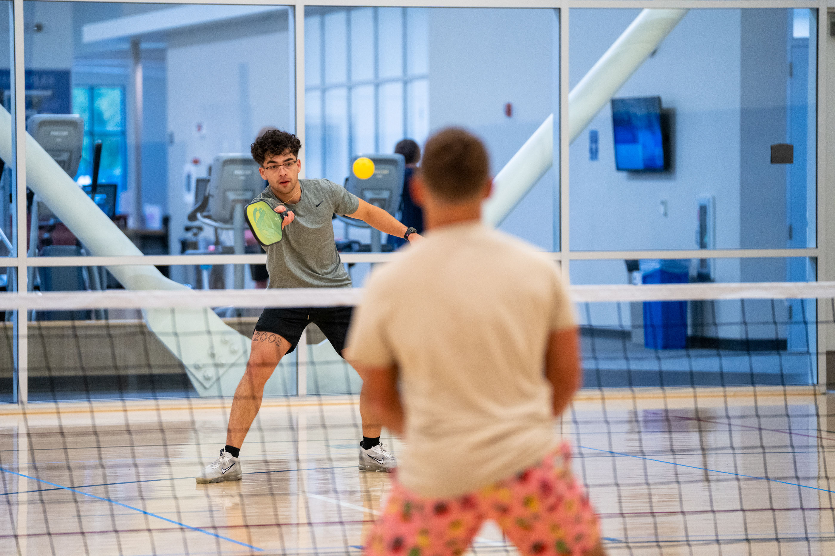 Students playing pickleball