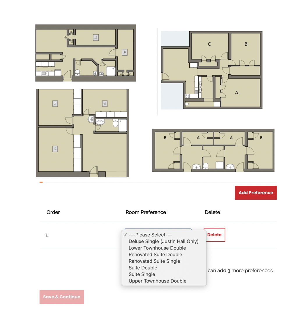 room type preference