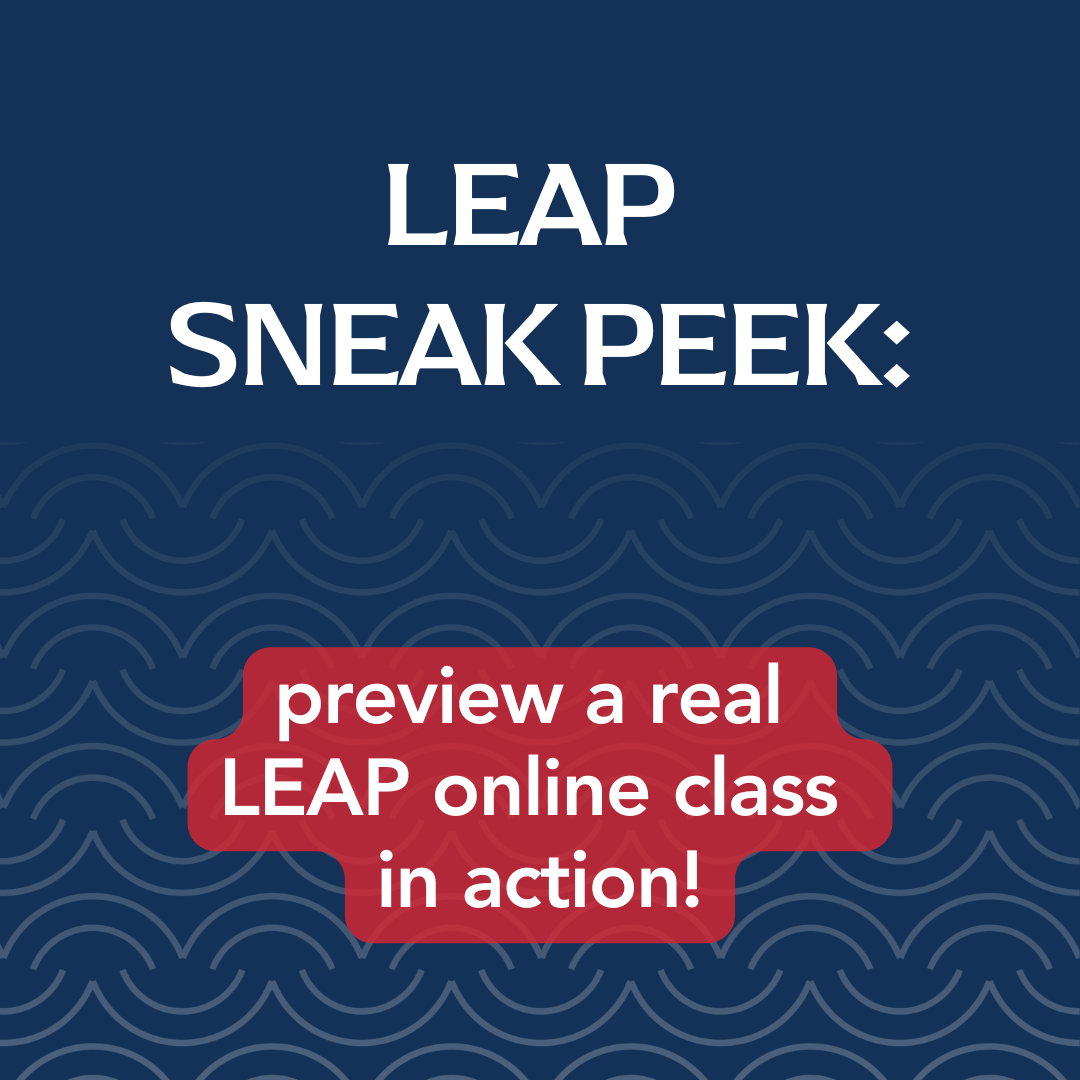 LEAP Sneak Peek: Preview a real LEAP online class in action