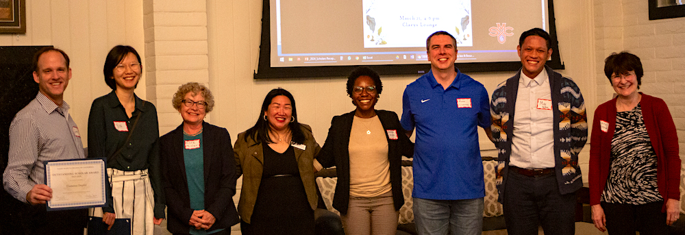 Eight SMC faculty at 2024 Scholars Reception 