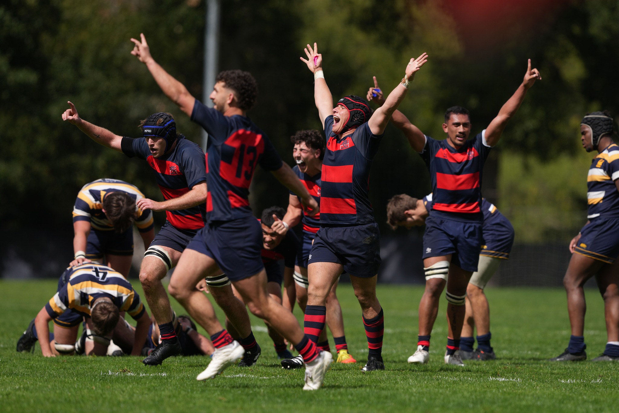 Gaels Celebrate after the Men's Rugby game