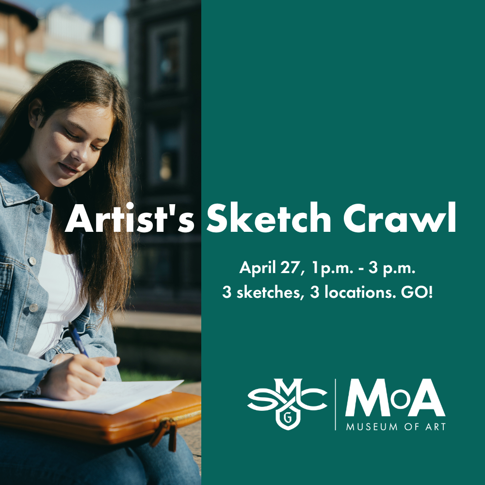 image of student sketching
